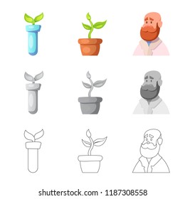 Vector illustration of  and  symbol. Set of  and  stock symbol for web.