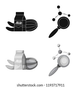 Vector illustration of  and  symbol. Set of  and  stock vector illustration.