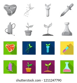 Vector illustration of  and  symbol. Set of  and  stock vector illustration.