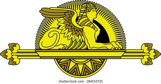 Vector illustration of symbol sphinx