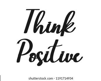Vector illustration symbol of think positive for logotype, flyer, banner, invitaion or greeting card, postcard .
