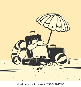 Vector Illustration Symbol Vacation On The Beach