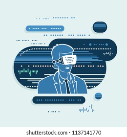 Vector Illustration Symbol Virtual Reality