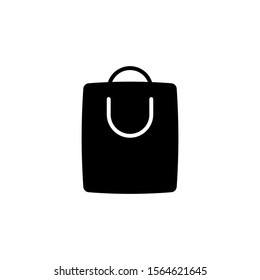 Vector illustration of symbol of website and mobile app equipment. shopping bag on a white background. color can be changed. solid style