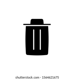 Vector illustration of symbol of website and mobile app equipment. trash on a white background. color can be changed. solid style