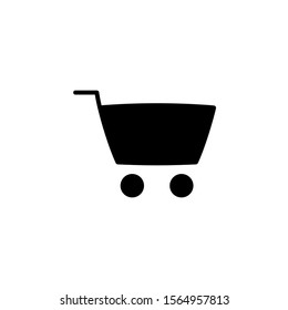 Vector illustration of symbol of website and mobile app equipment. shopping trolley on a white background. color can be changed. solid style