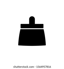 Vector illustration of symbol of website and mobile app equipment. cleaning broom on a white background. color can be changed. solid style