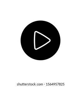 Vector illustration of symbol of website and mobile app equipment. play button on a white background. color can be changed. solid style