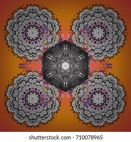 Vector illustration. Symbol of winter. Isolated watercolor snowflakes on colorful background. Snowflake winter.