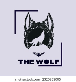 vector illustration symbol of a wolf
