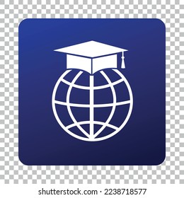 Vector illustration symbol of world education