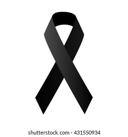 vector illustration symbolic black ribbon