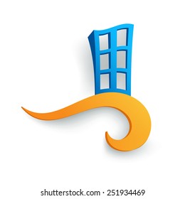 Vector illustration of a symbolic representation of the building