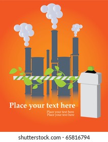 Vector illustration symbolizes the protection of the environment, eps 10