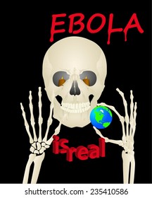 vector illustration symbolizing the danger of Ebola virus