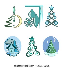 Vector illustration of the symbols of Christmas