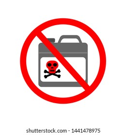 Vector illustration of symbols, do not use insecticides or herbicides or hazardous substances on a white background.