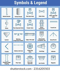 Vector Illustration for Symbols Legends