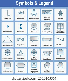 Vector Illustration for Symbols Legends