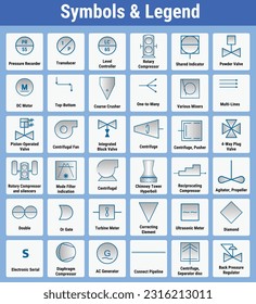 Vector Illustration for Symbols Legends