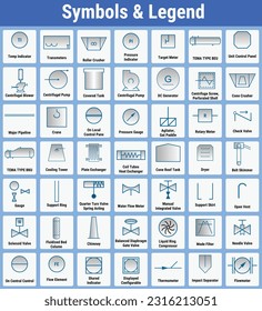 Ilustración vectorial para leyendas de símbolos