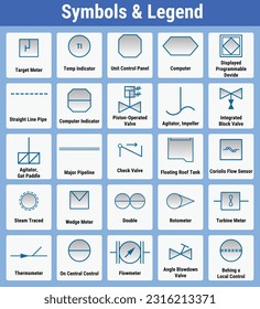Vector Illustration for Symbols Legends