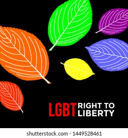 Vector illustration of symbols of the LGBT