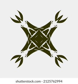 vector illustration of symmetrical and good ornament images for display or wall or fabric motifs