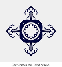 vector illustration of symmetrical and neat motifs for decoration or cloth stamps
