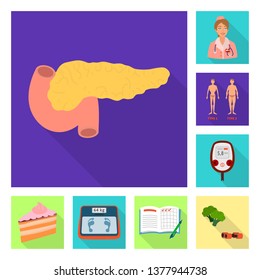 Vector illustration of symptom and disease logo. Collection of symptom and treatment  stock vector illustration.
