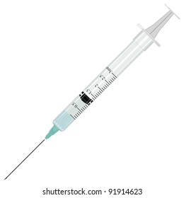 Vector illustration of a syringe