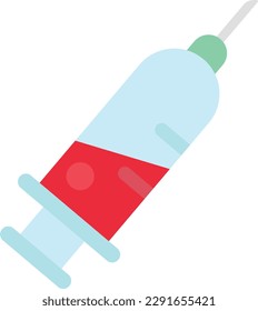 Vektorgrafik einer Spritze mit Blut.