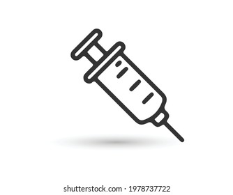 Vector illustration of syringe icon