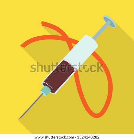 Vector illustration of syringe and injection icon. Web element of syringe and iv Stock symbol for web.