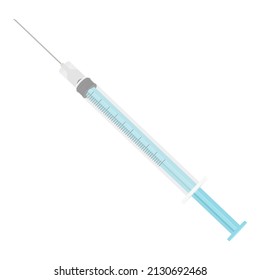 Vector illustration of syringe isolated on background.
