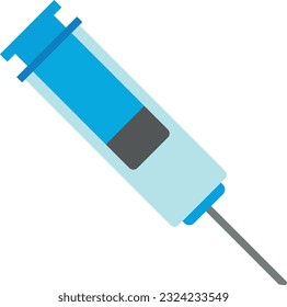 Vector illustration of a syringe. Medical objects.
