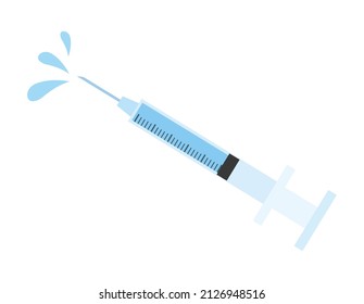Vector illustration of syringe. vaccination. vaccination.