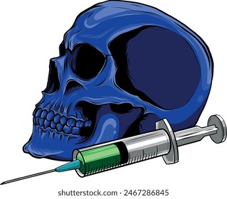 vector illustration of Syringe for vaccination design