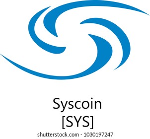 Vector Illustration Of Syscoin SYS  Cryptocurrency Coin / Virtual Money Icon / Logotype In Color
