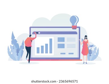 Vector illustration system dashboard concept flat style