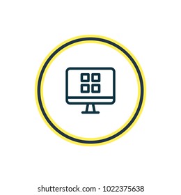Vector illustration of system icon line. Beautiful web element also can be used as os client icon element.