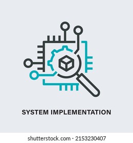Program Implementation Vector Vector Illustration System Implementation Process Linear Stock Vector ...