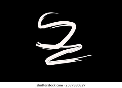 vector illustration SZ initial signature logo. Hand drawn calligraphy letter SZ