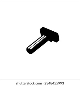 Vector Illustration of T Head Bolt silhouette. 