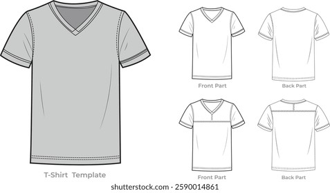 vector illustration of t shirt, Streetwear Mockup Pack Template Bundle , Streetwear Vector Mockup Pack for Fashion Brand 