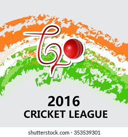 Vector illustration of T20 Cricket Background.