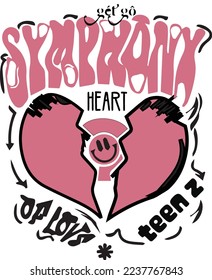 Vector illustration for T_shirt printing, OF LOVE vector printing, T-shirt printing