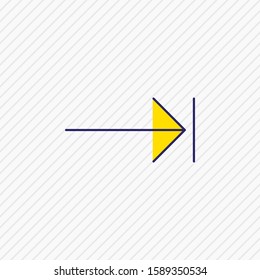 Vector illustration of tab icon colored line. Beautiful UI element also can be used as tabulation button icon element.