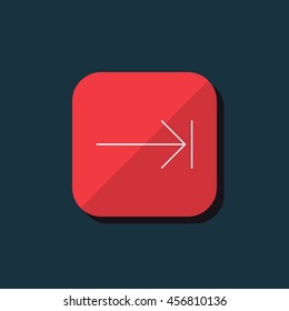 Vector illustration of tab key icon