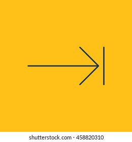 Vector illustration of tab key icon
